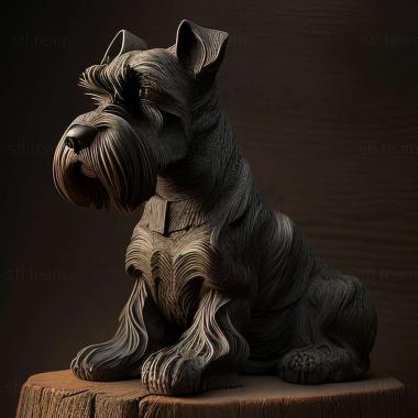 3D model Zwergschnauzer dog (STL)